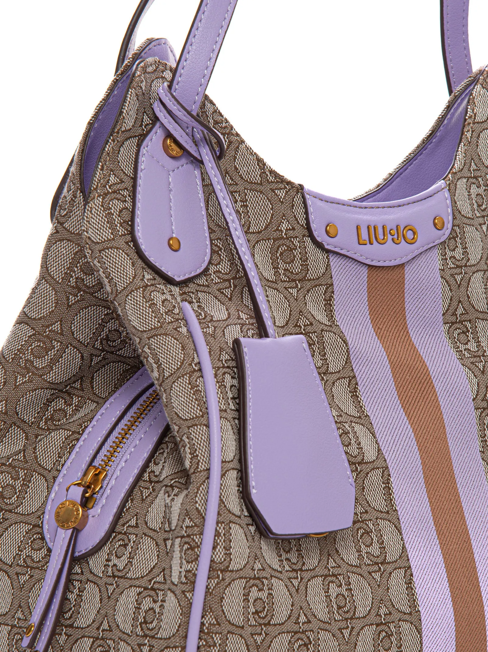 Borsa a secchiello Satchel  Beige-lilla Liu Jo Donna