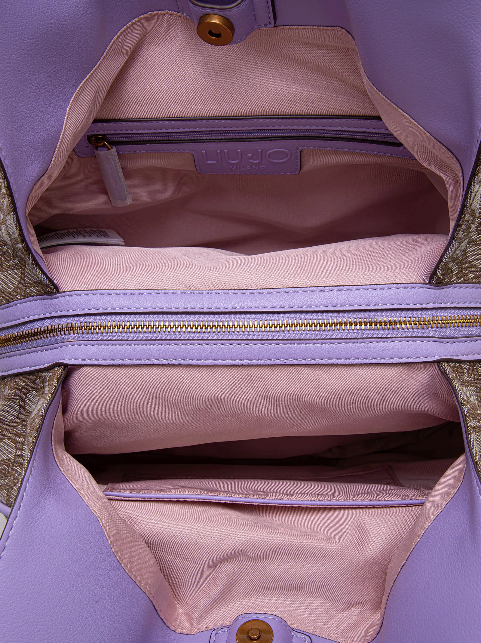 Borsa a secchiello Satchel  Beige-lilla Liu Jo Donna