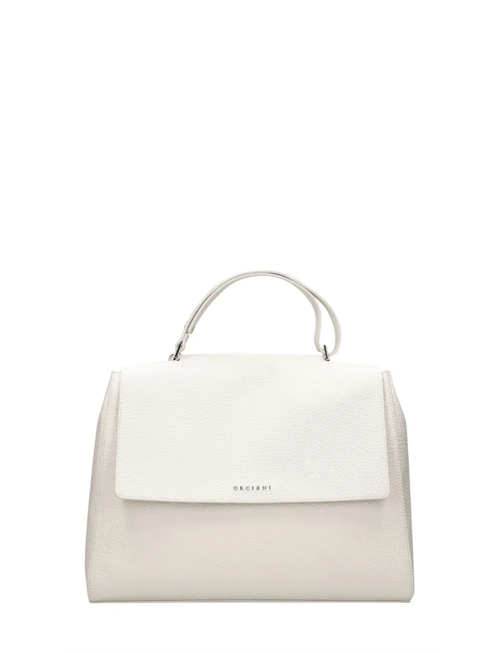 Borsa a spalla grande Sveva Soft in pelle Bianco