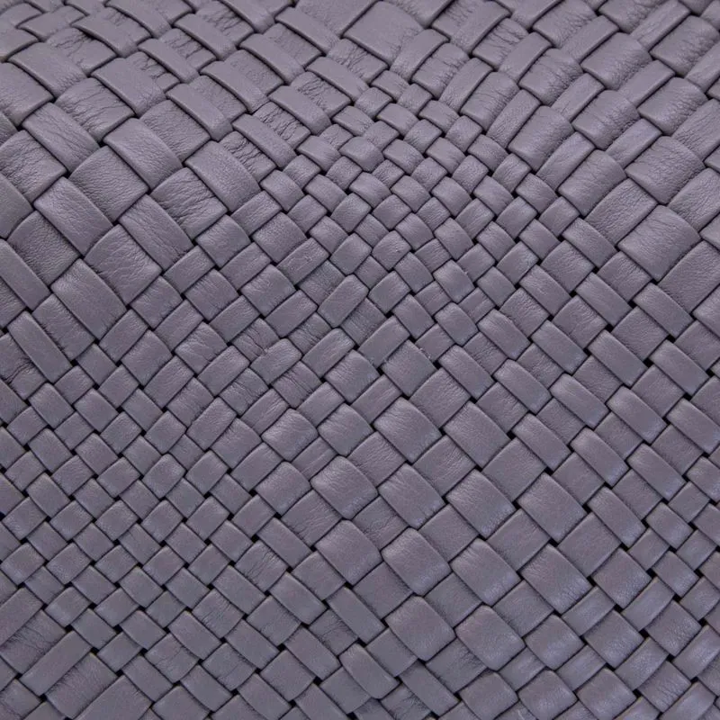 Borsa a spalla in pelle intrecciata 