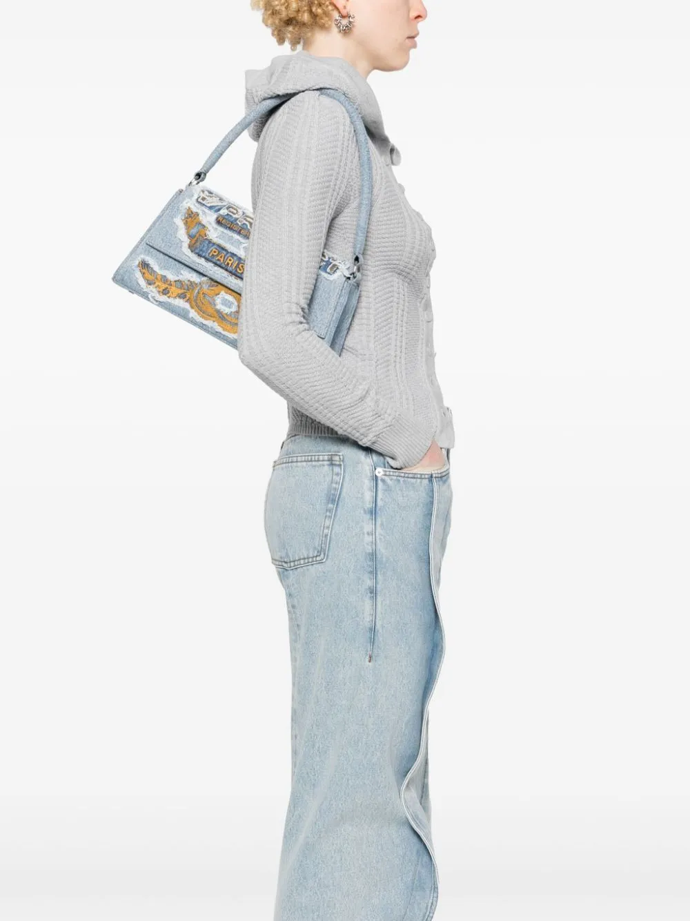 Borsa a spalla paris' best in celeste - donna