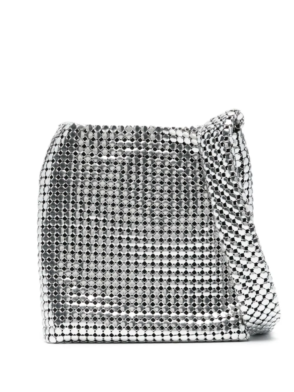 Borsa a spalla Pixel in argento - donna