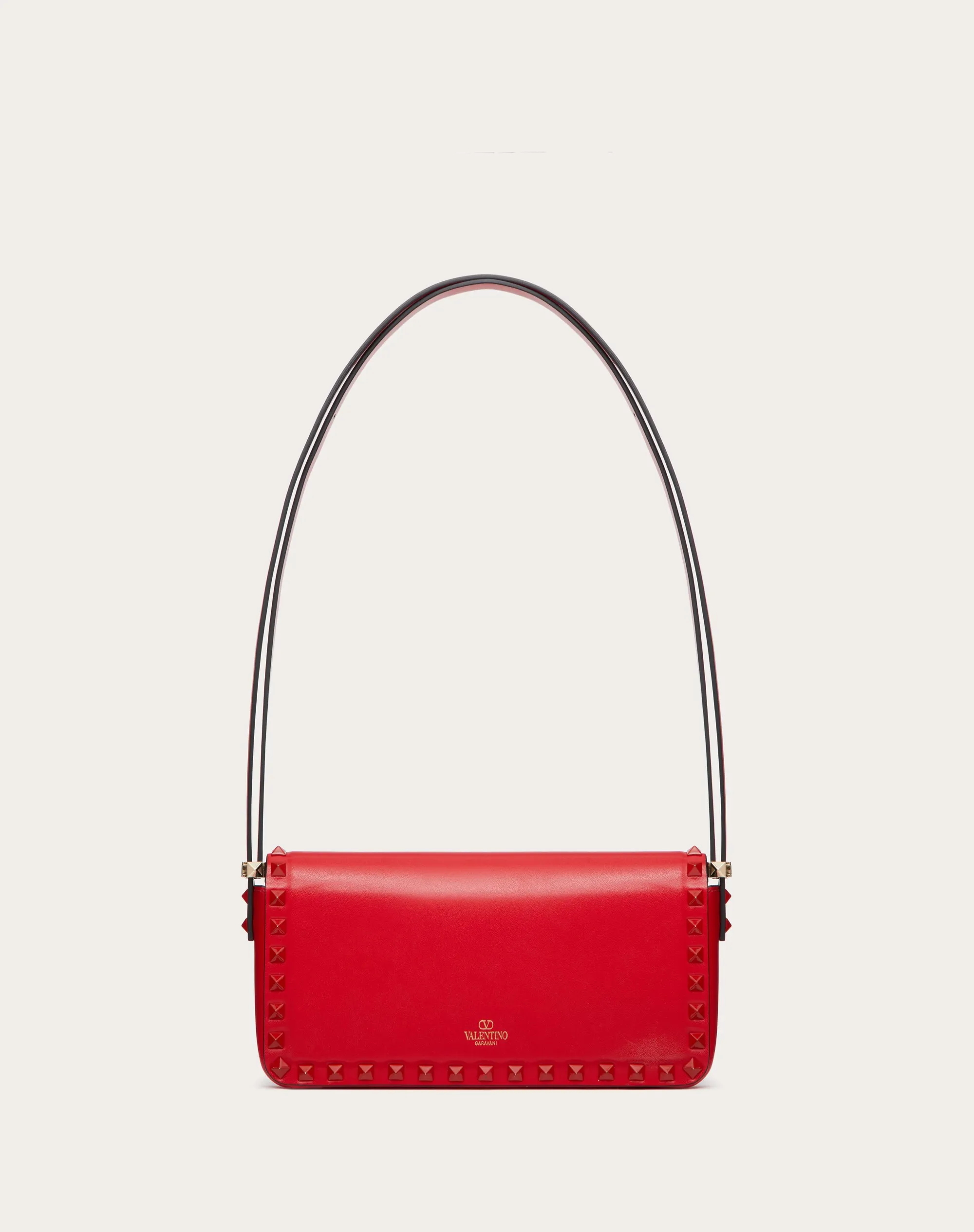 BORSA A SPALLA ROCKSTUD23 E/W IN VITELLO LISCIO