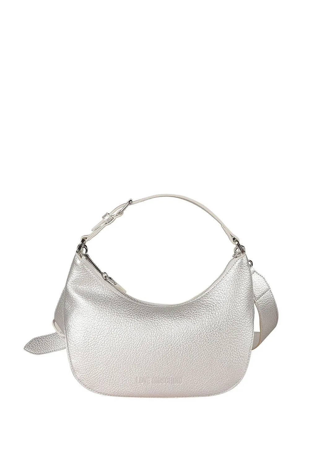 BORSA ARGENTATO LOVE MOSCHINO CON LETTERE IN METALLO 4018