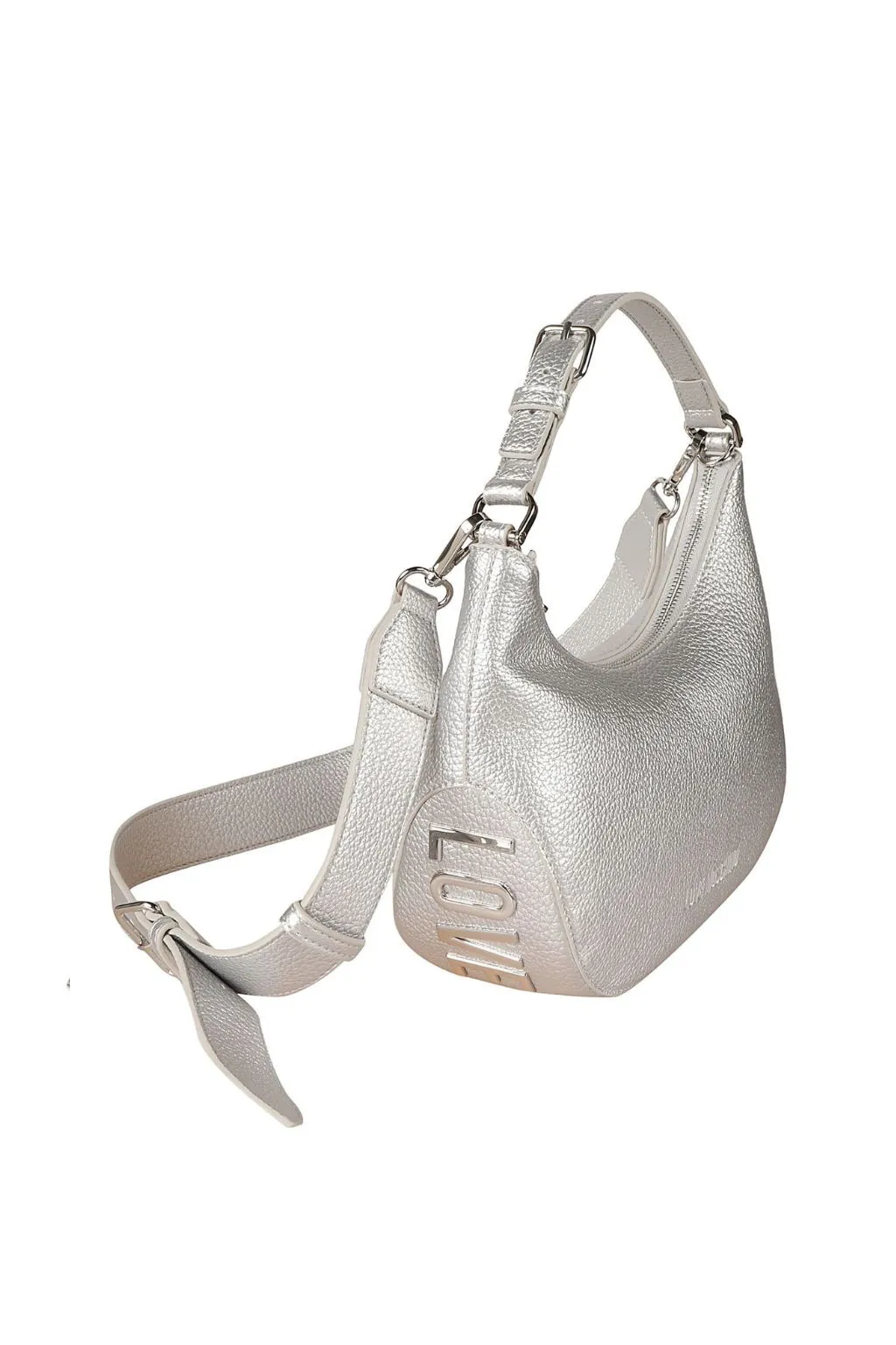 BORSA ARGENTATO LOVE MOSCHINO CON LETTERE IN METALLO 4018