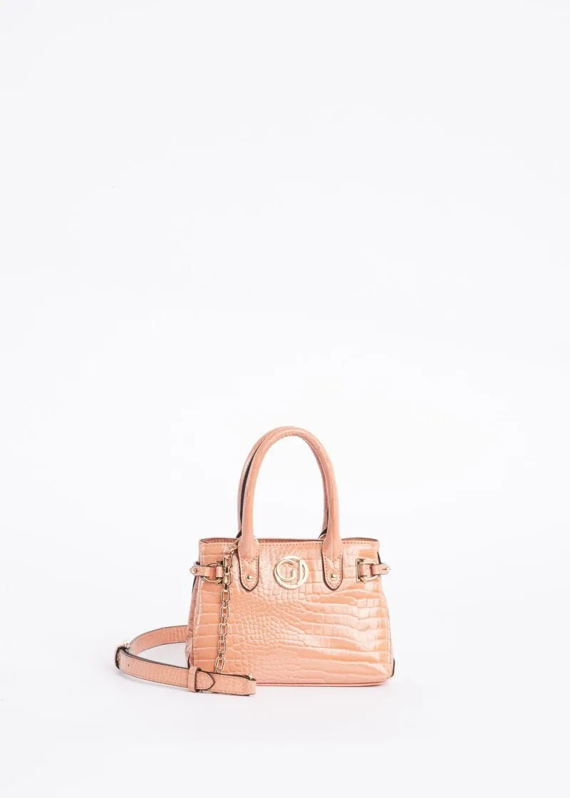 Borsa crossbody in ecopelle stampata
