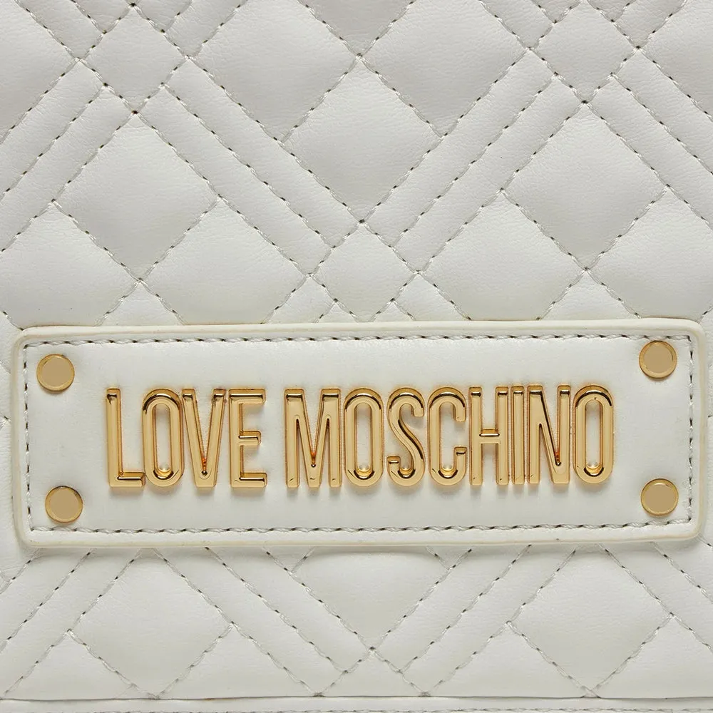 Borsa Donna a Spalla e Tracolla LOVE MOSCHINO linea Quilted Bianco