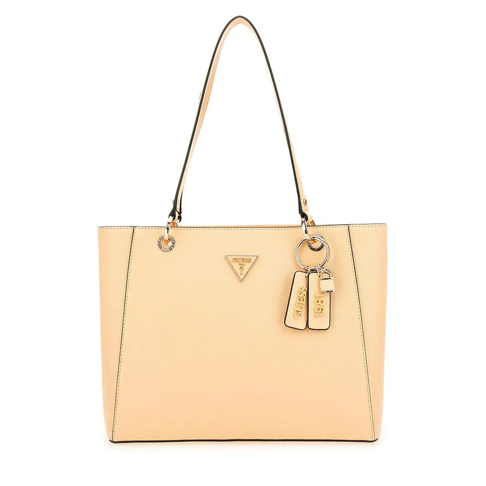 Borsa Donna Shopper a Spalla GUESS Linea Noelle colore Apricot Cream