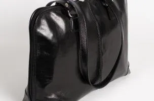 Borsa in pelle naturale Hadley, nera