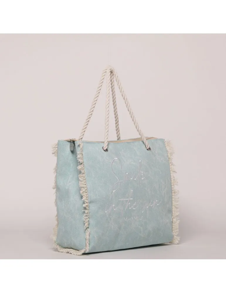 BORSA SHOPPER IN CANVAS "SMILE IN THE SUN"