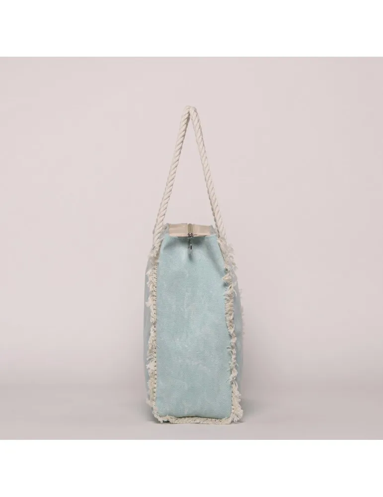 BORSA SHOPPER IN CANVAS "SMILE IN THE SUN"