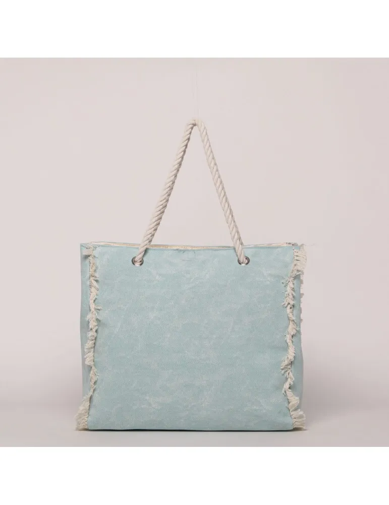 BORSA SHOPPER IN CANVAS "SMILE IN THE SUN"