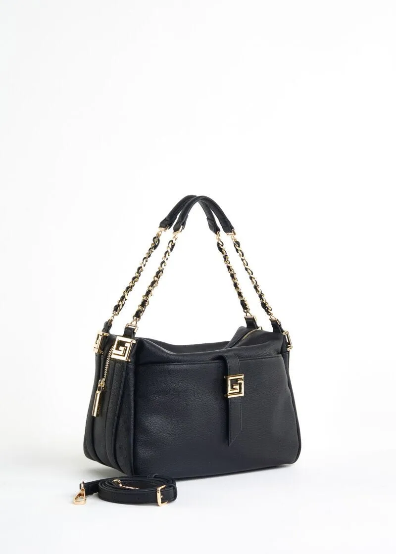 Borsa top handle in morbida similpelle
