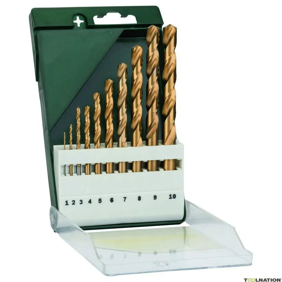 Bosch Professional Accessori 2609255130 Set di punte Metaall HSS-TIN 1-10 mm (10)