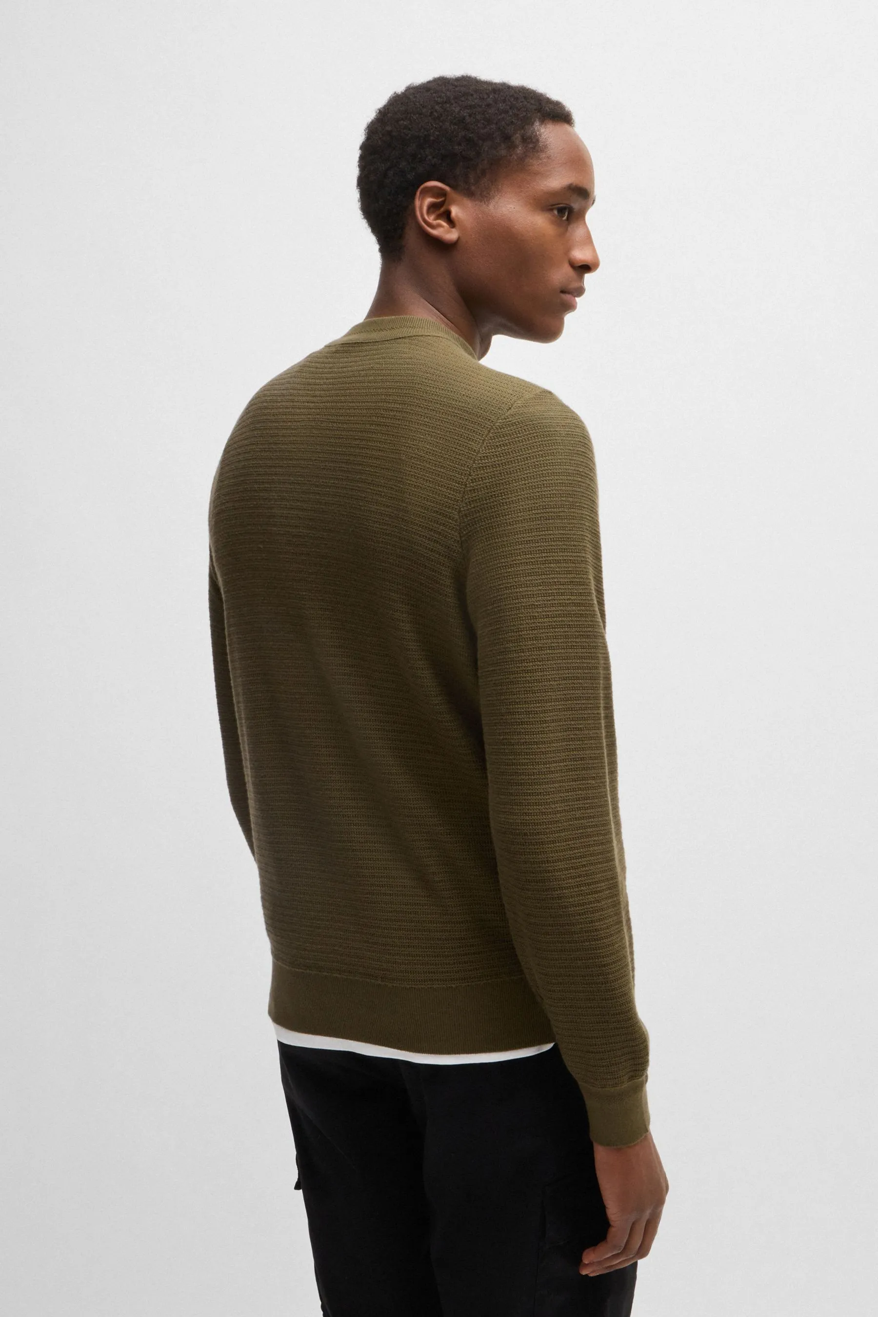 BOSS Kanovano Box Logo Maglione in misto cashmere    