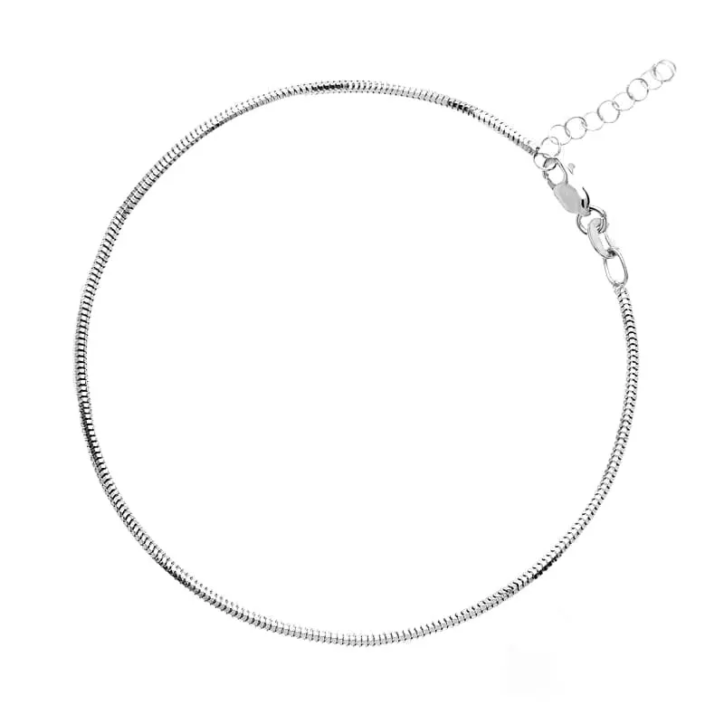 BRACCIALE CODA DI TOPO IN ORO BIANCO 18KT