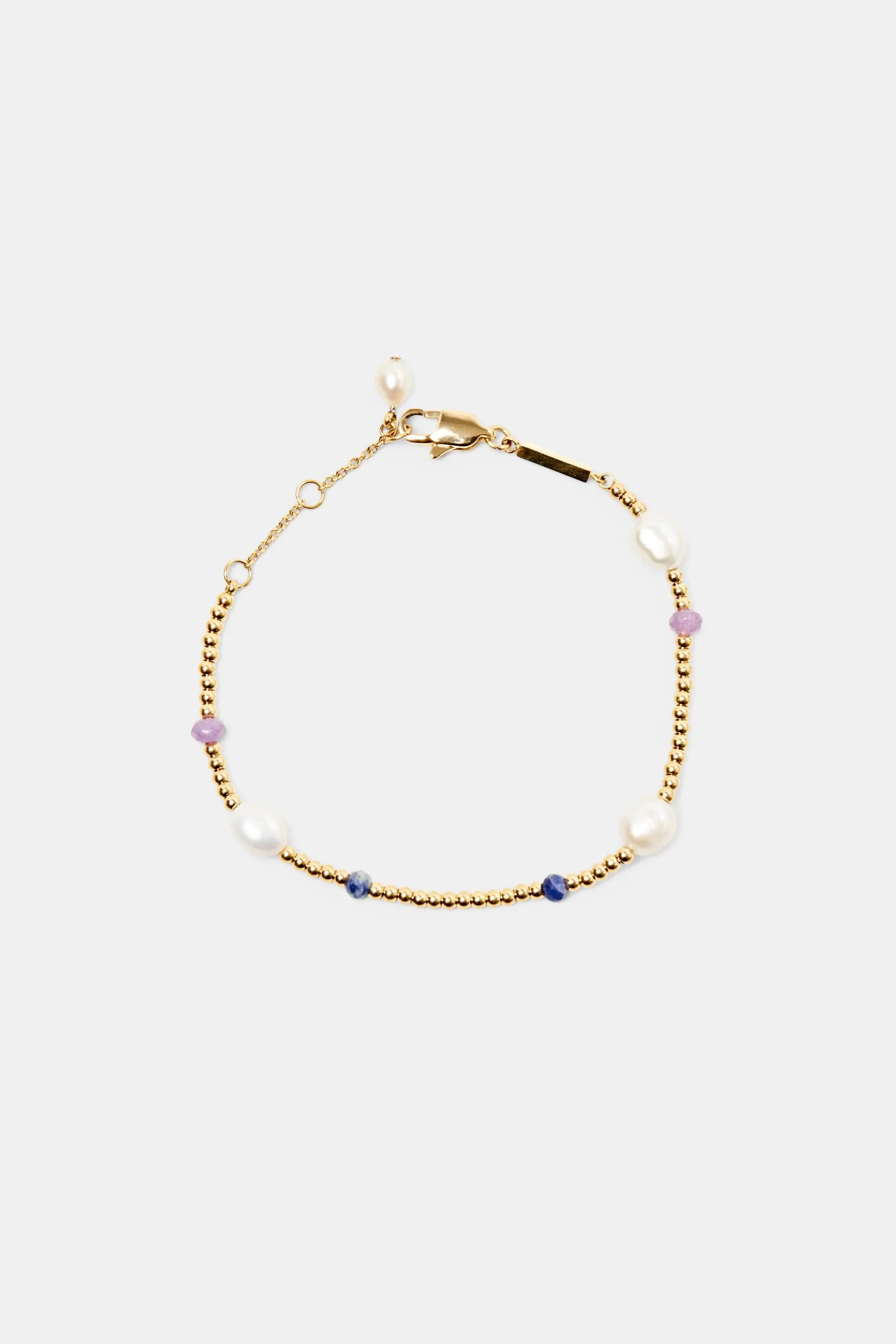 Bracciale con perle in acciaio inossidabile