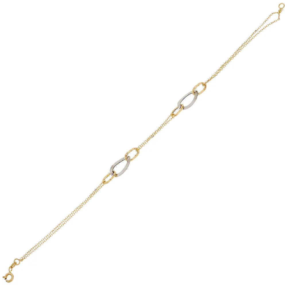 Bracciale Donna Oro Bianco e Giallo