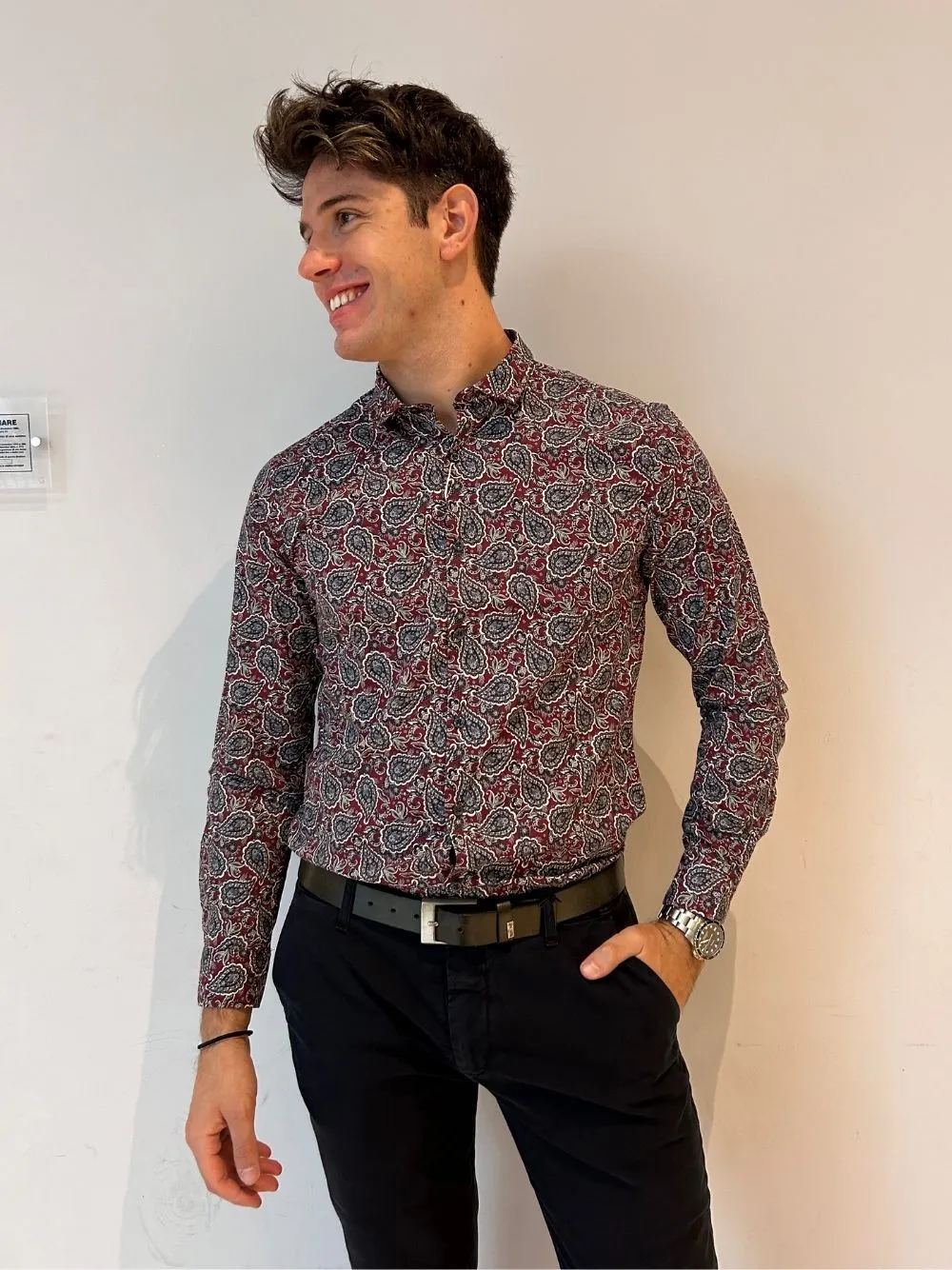 Camicia colletto damscata