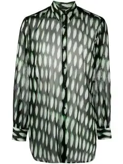 Camicia con stampa fantasia astratta