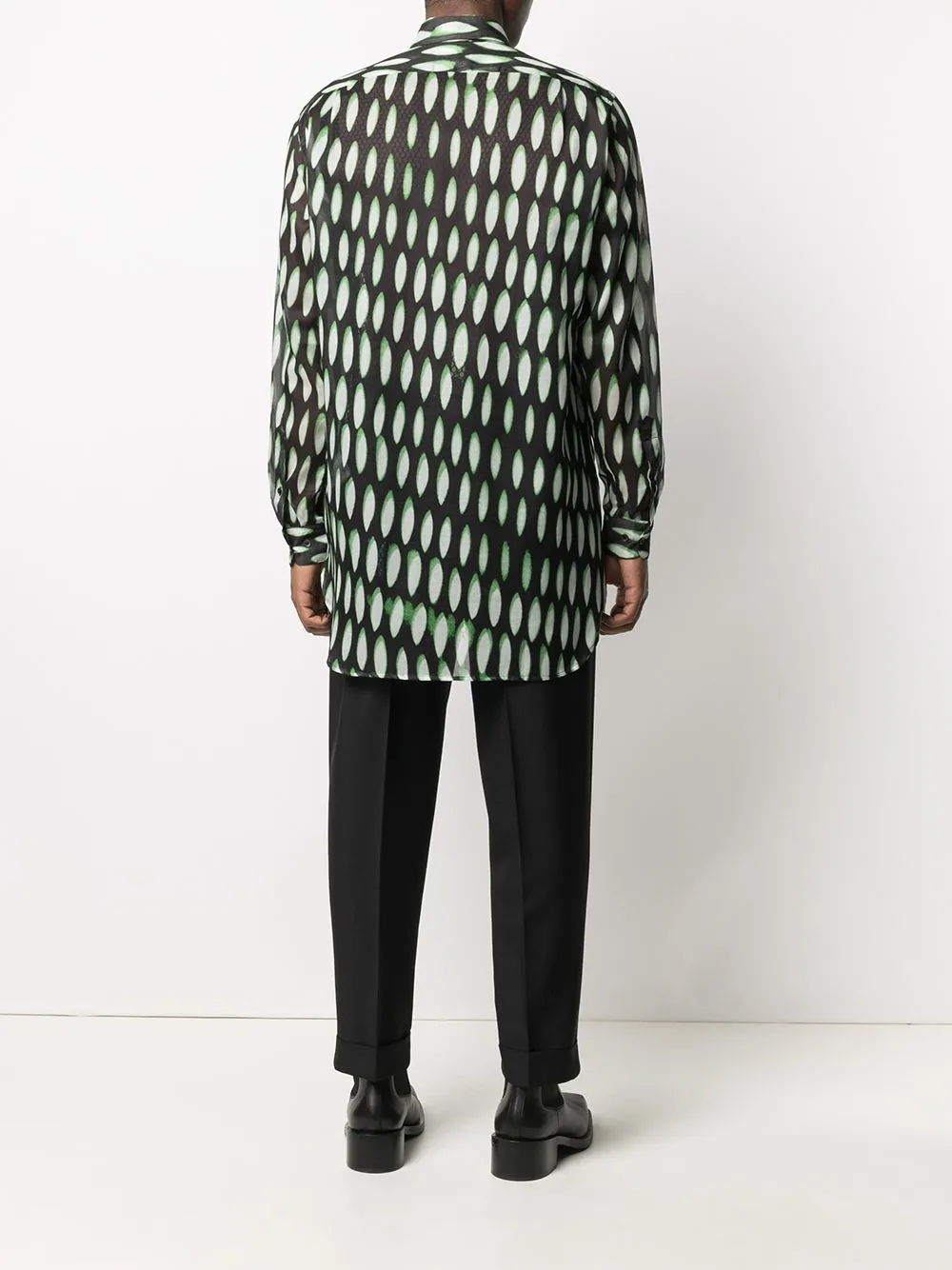 Camicia con stampa fantasia astratta