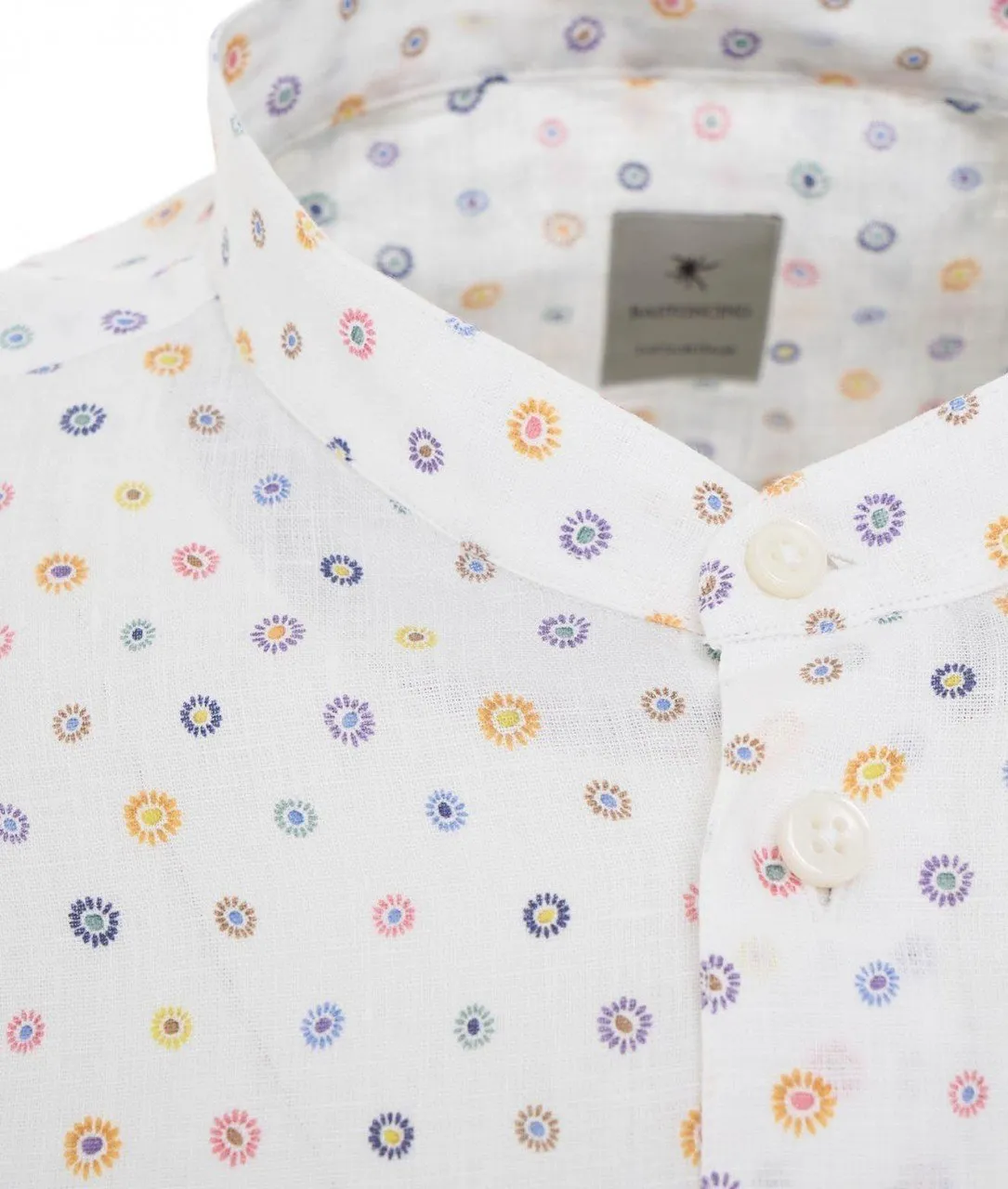 Camicia di lino Simo bianco bianco