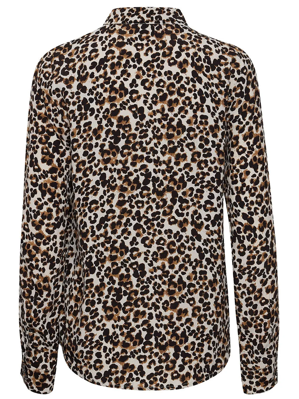 Camicia donna leopardata con colletto con bottoni