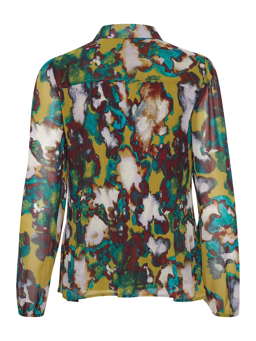 Camicia Donna Verde con fantasia all over