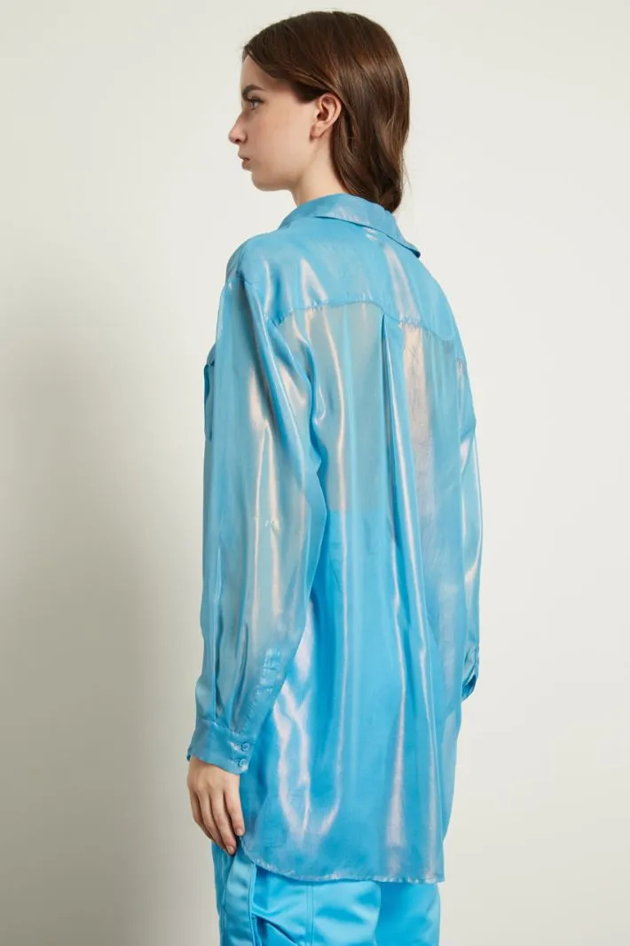 Camicia in georgette laminata