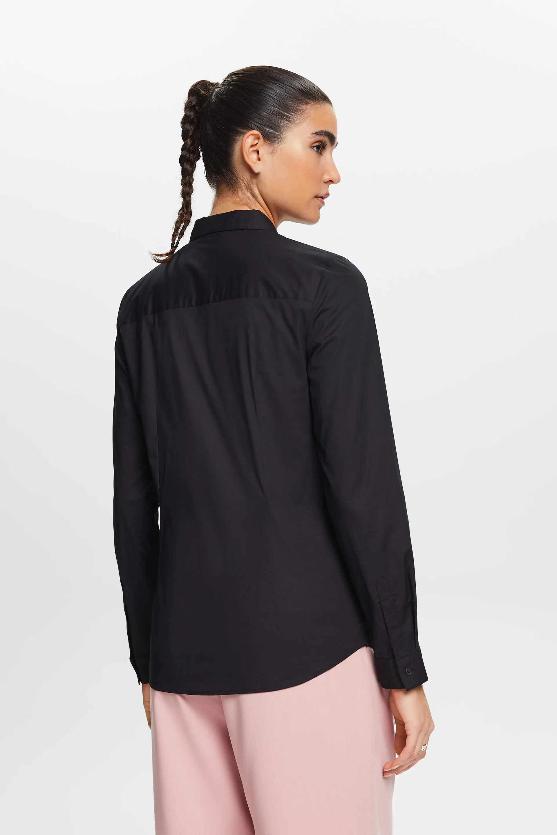 Camicia in popeline a maniche lunghe