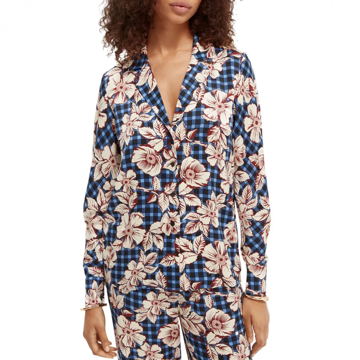 Camicia Regular Fit Con Colletto Hawaiano, Blu