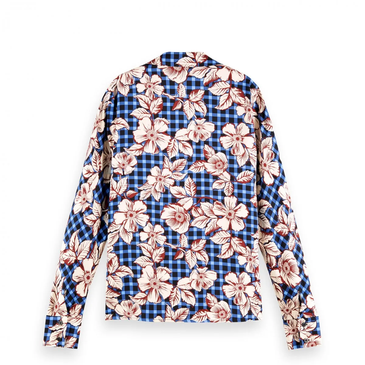 Camicia Regular Fit Con Colletto Hawaiano, Blu