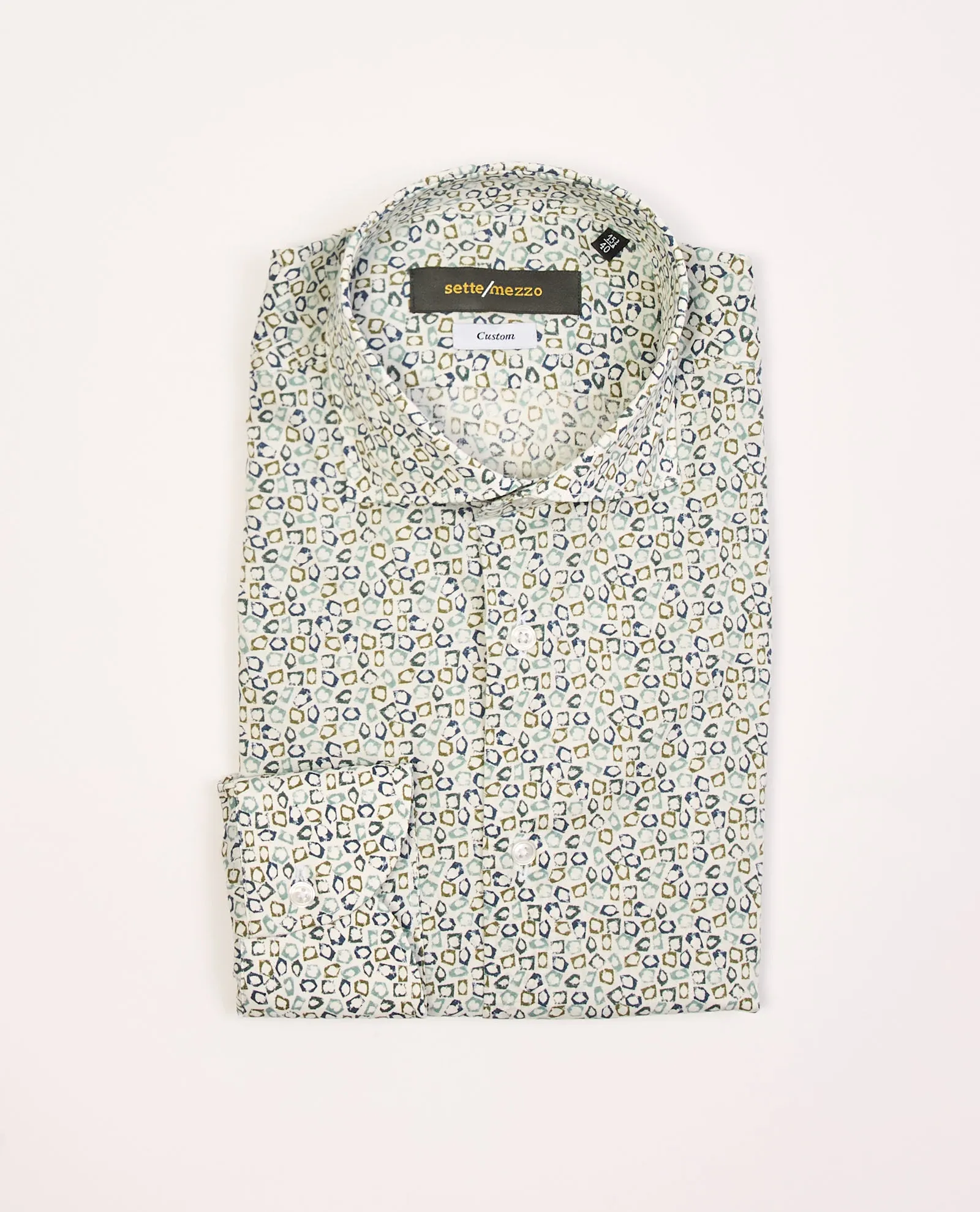 Camicia uomo SetteMezzo custom fit con stampa fantasia