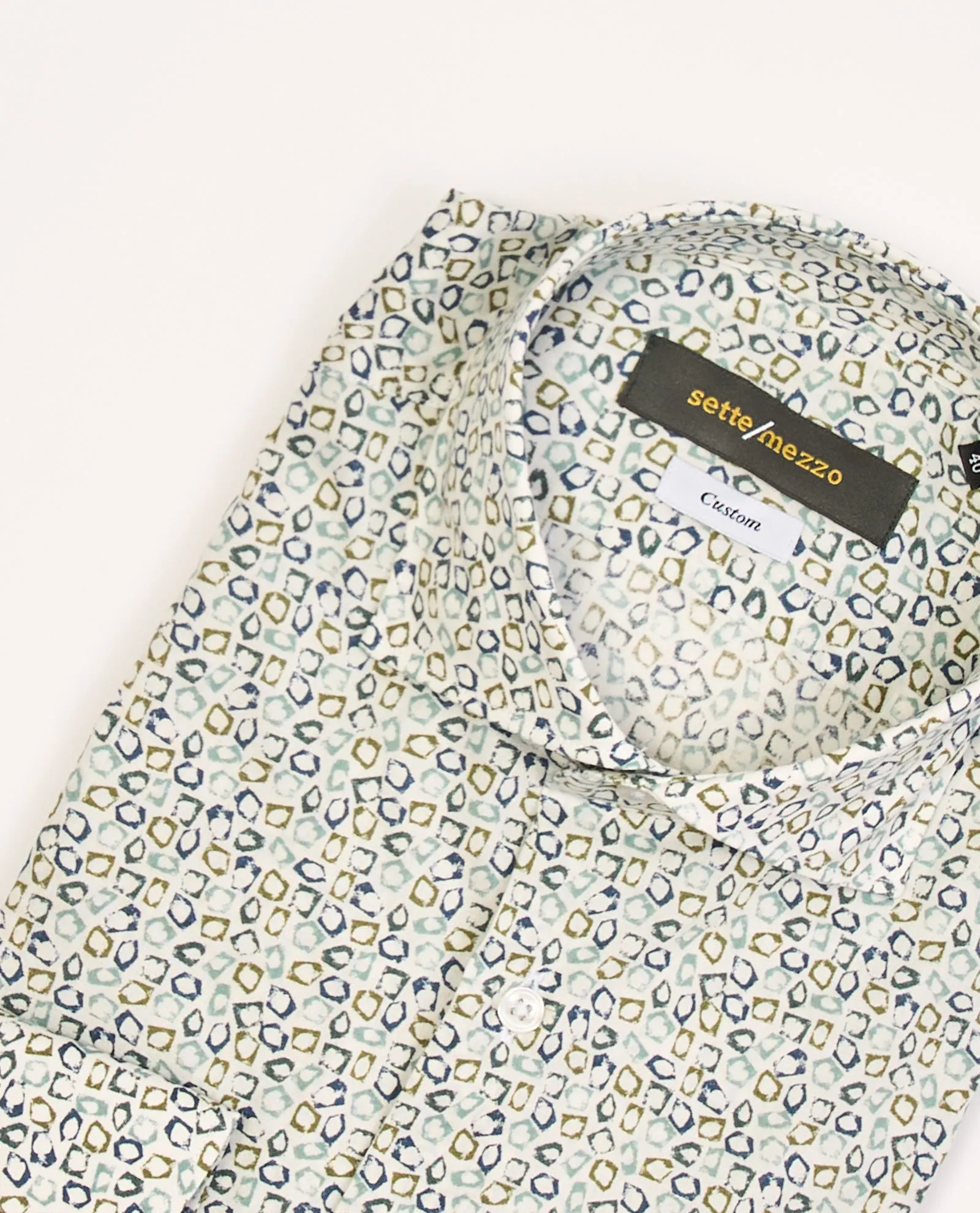 Camicia uomo SetteMezzo custom fit con stampa fantasia