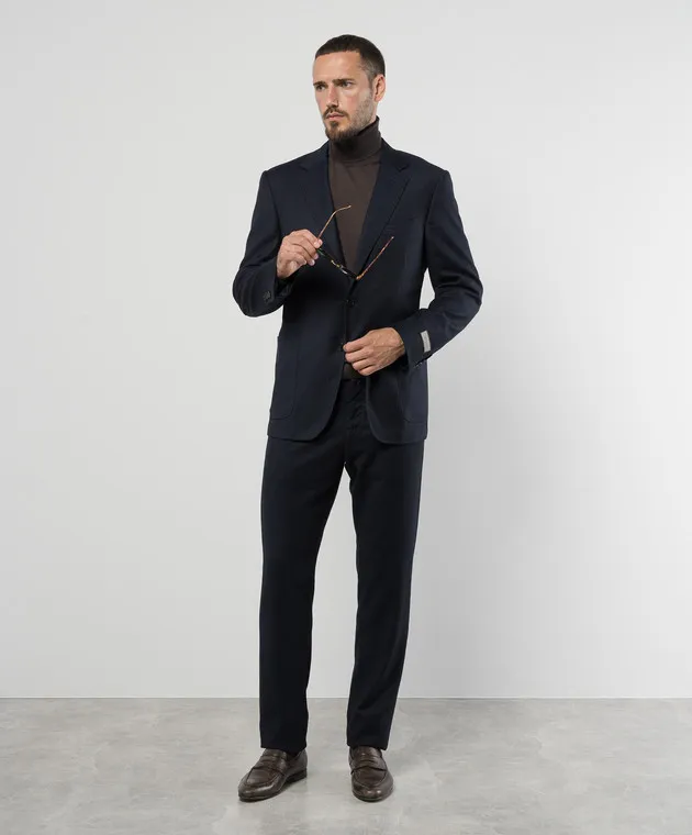 Canali Pantaloni blu in lana AR03472V1659