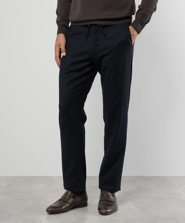 Canali Pantaloni blu in lana AR03472V1659