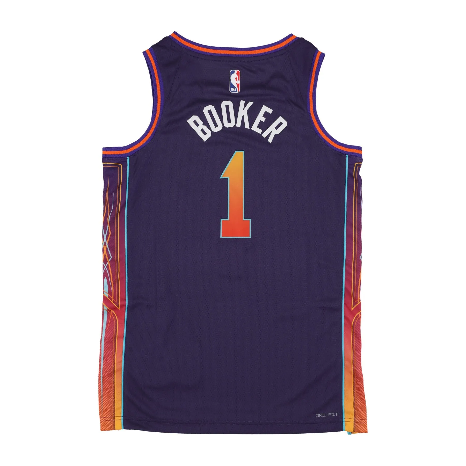 Canotta Basket Uomo Nba City Edition 2023/24 Swingman Jersey No 1 Devin Booker Phosun Ink