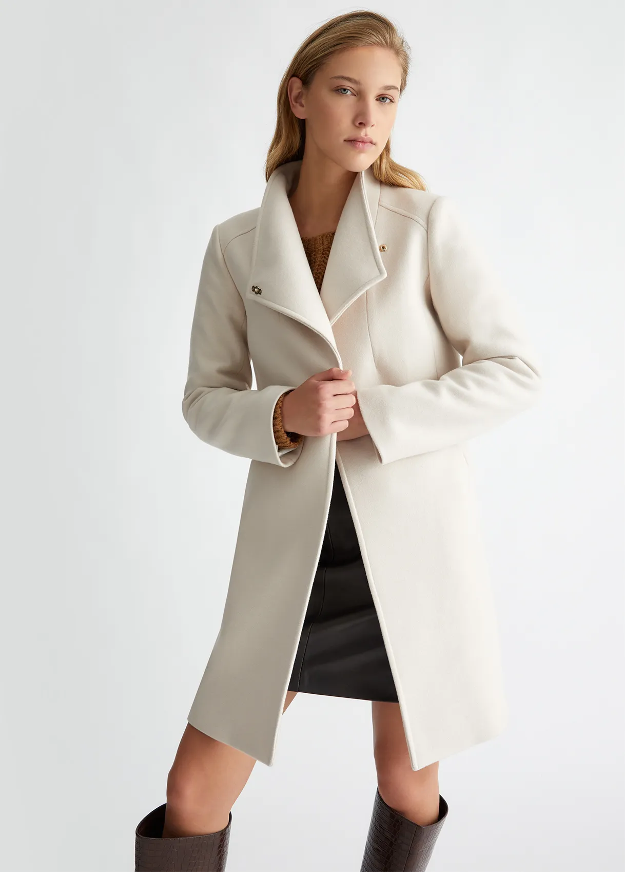CAPPOTTO DOPPIOPETTO IN MISTO LANA LIU-JO