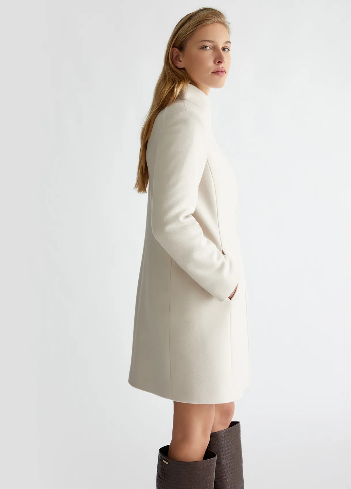 CAPPOTTO DOPPIOPETTO IN MISTO LANA LIU-JO