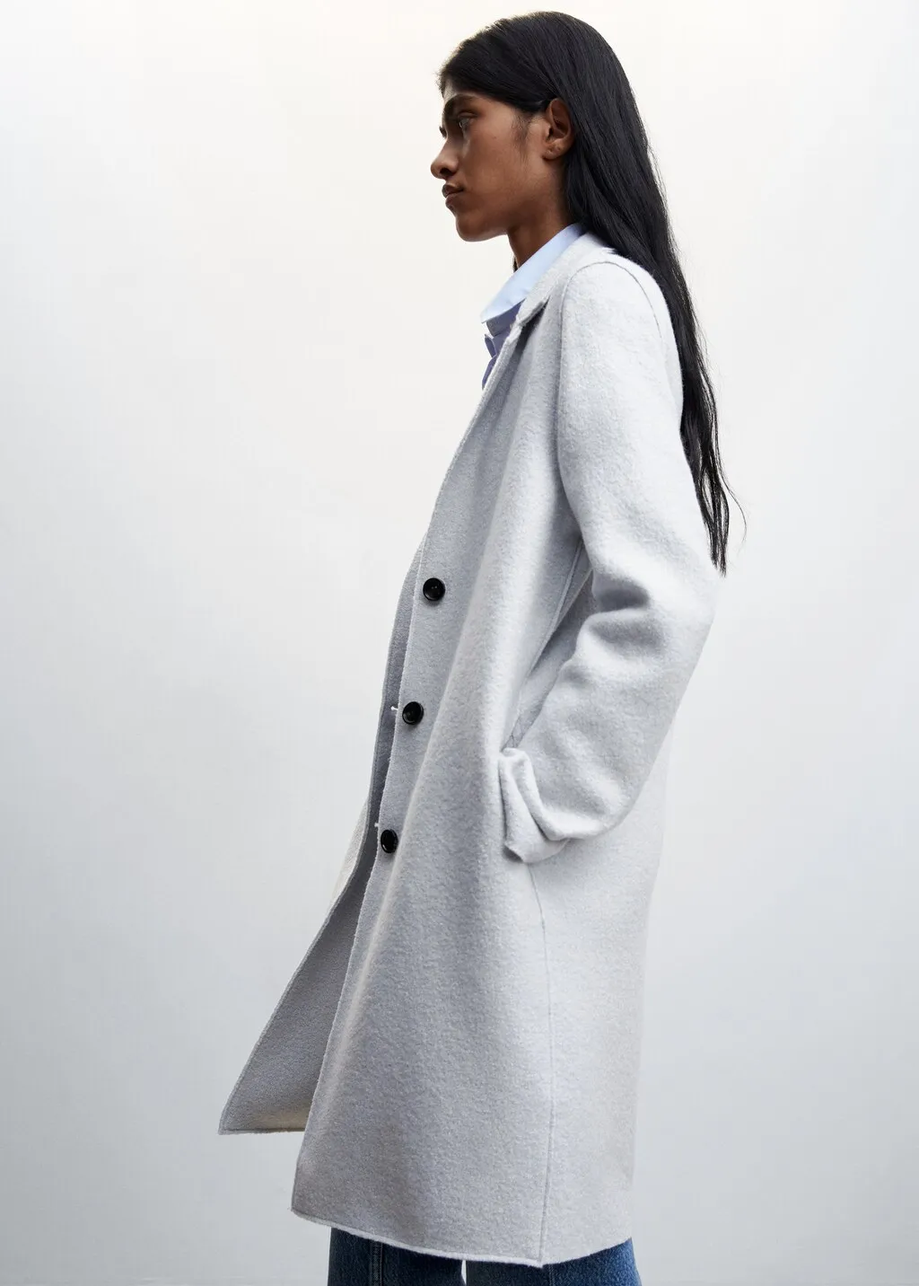 Cappotto lana bottoni
