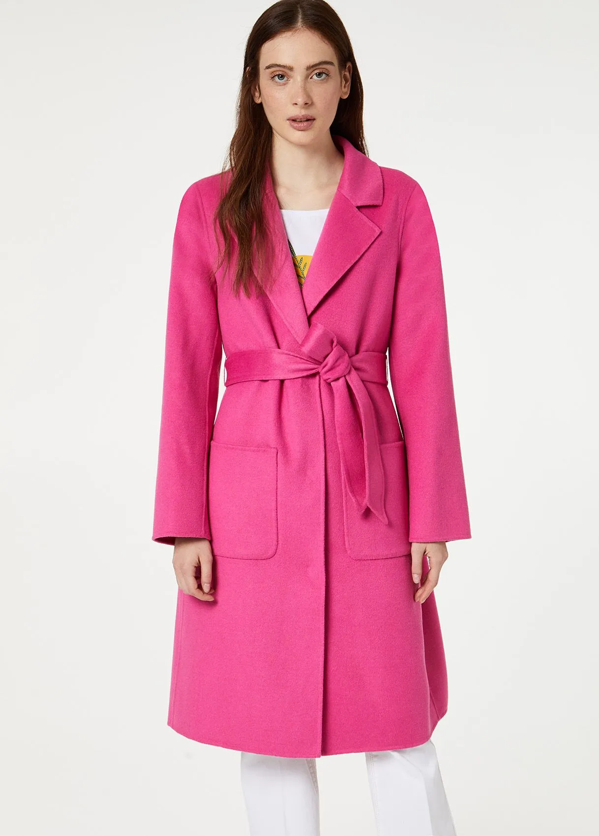 Cappotto lungo con cintura