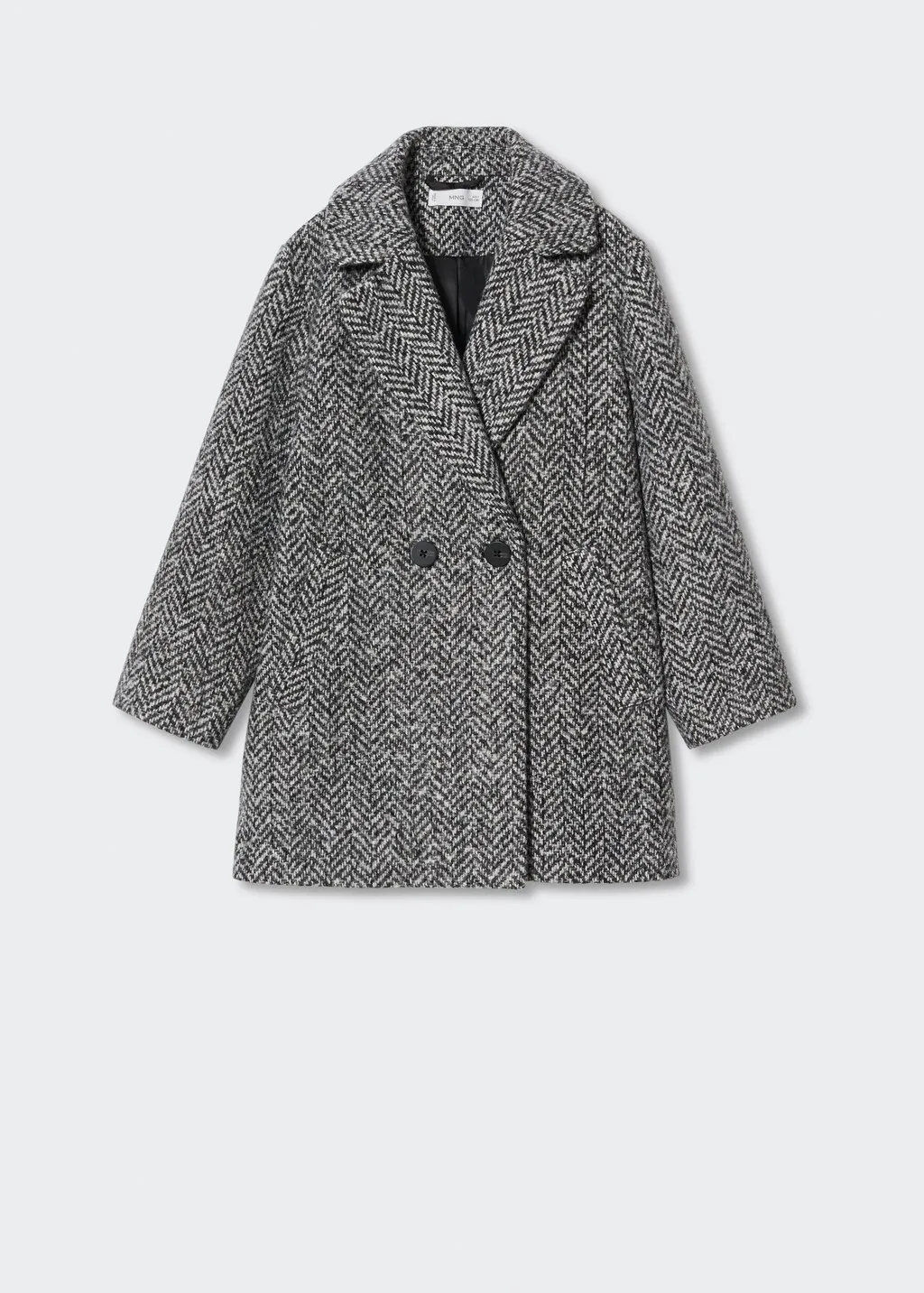 Cappotto tessuto spigato