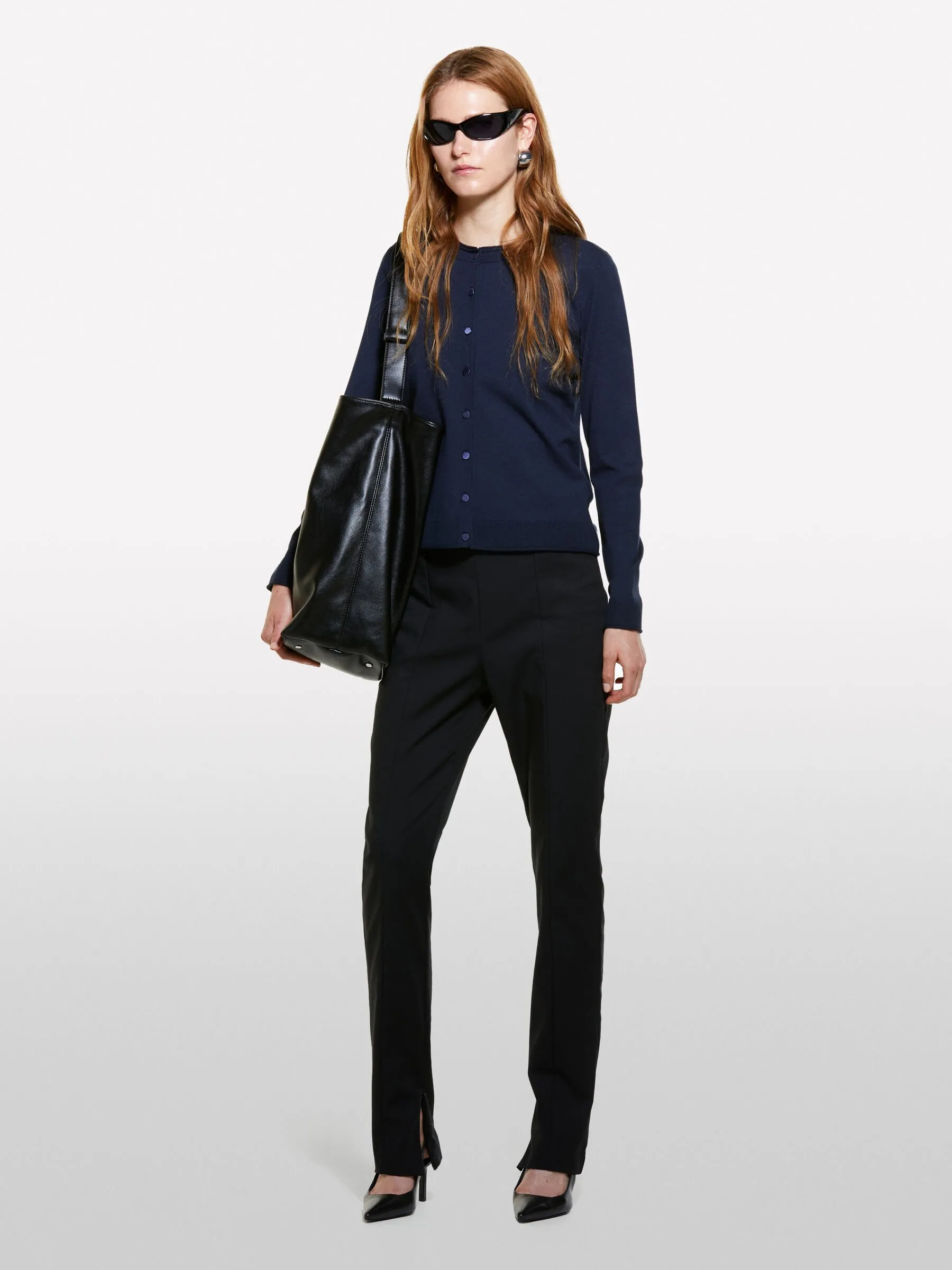 Cardigan blu scuro regular fit