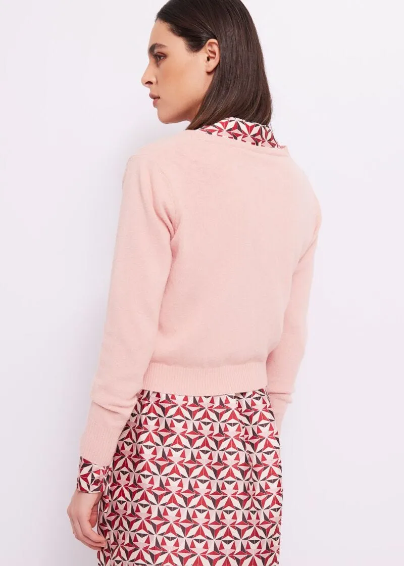 Cardigan in misto lana e cashmere