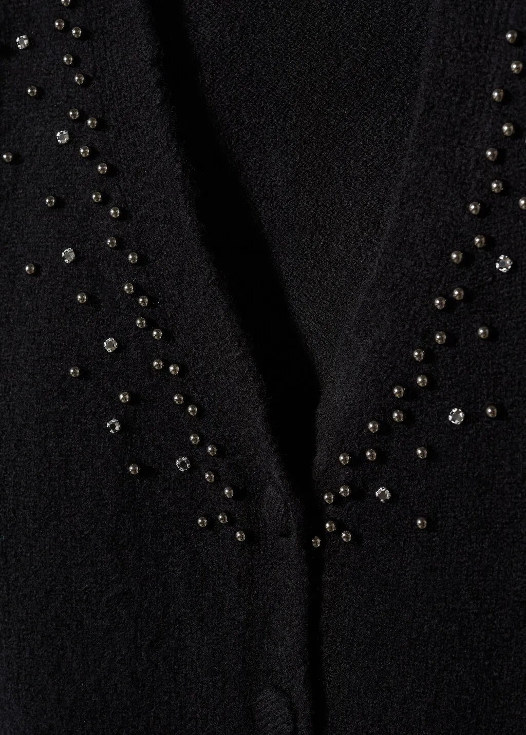 Cardigan maglia dettagli metallizzati