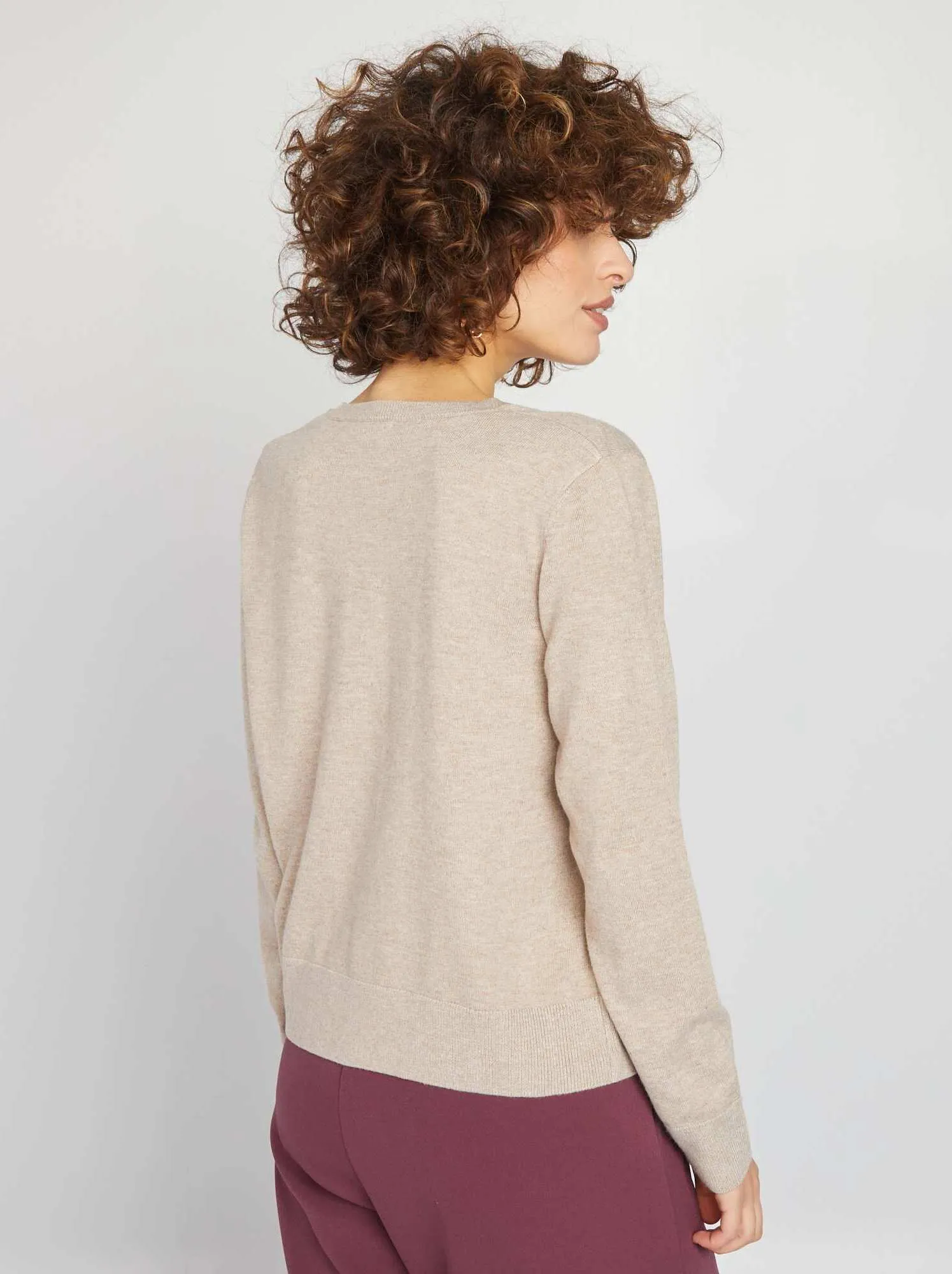 Cardigan maniche lunghe - BEIGE