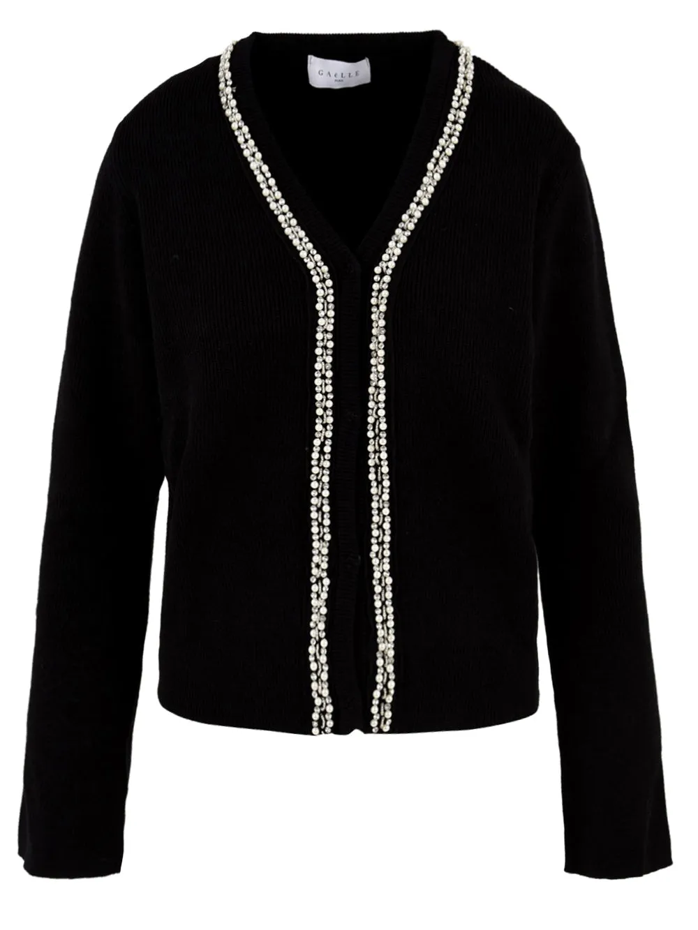 Cardigan nero con chiusura a bottoncini  Donna