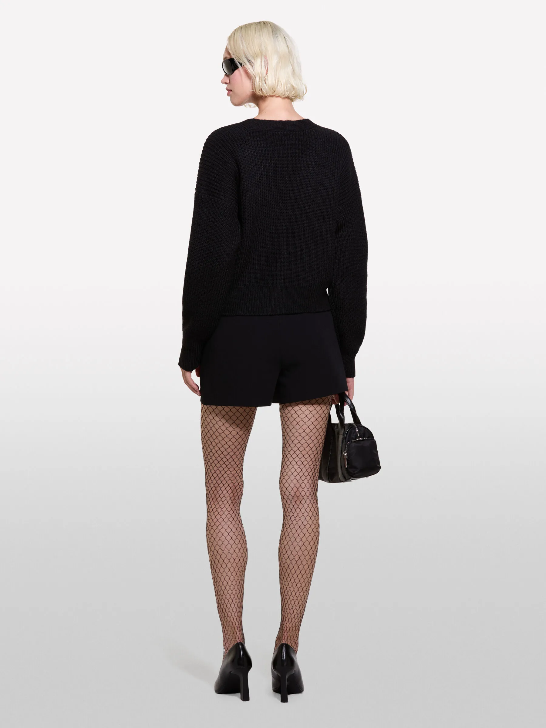 Cardigan nero over fit