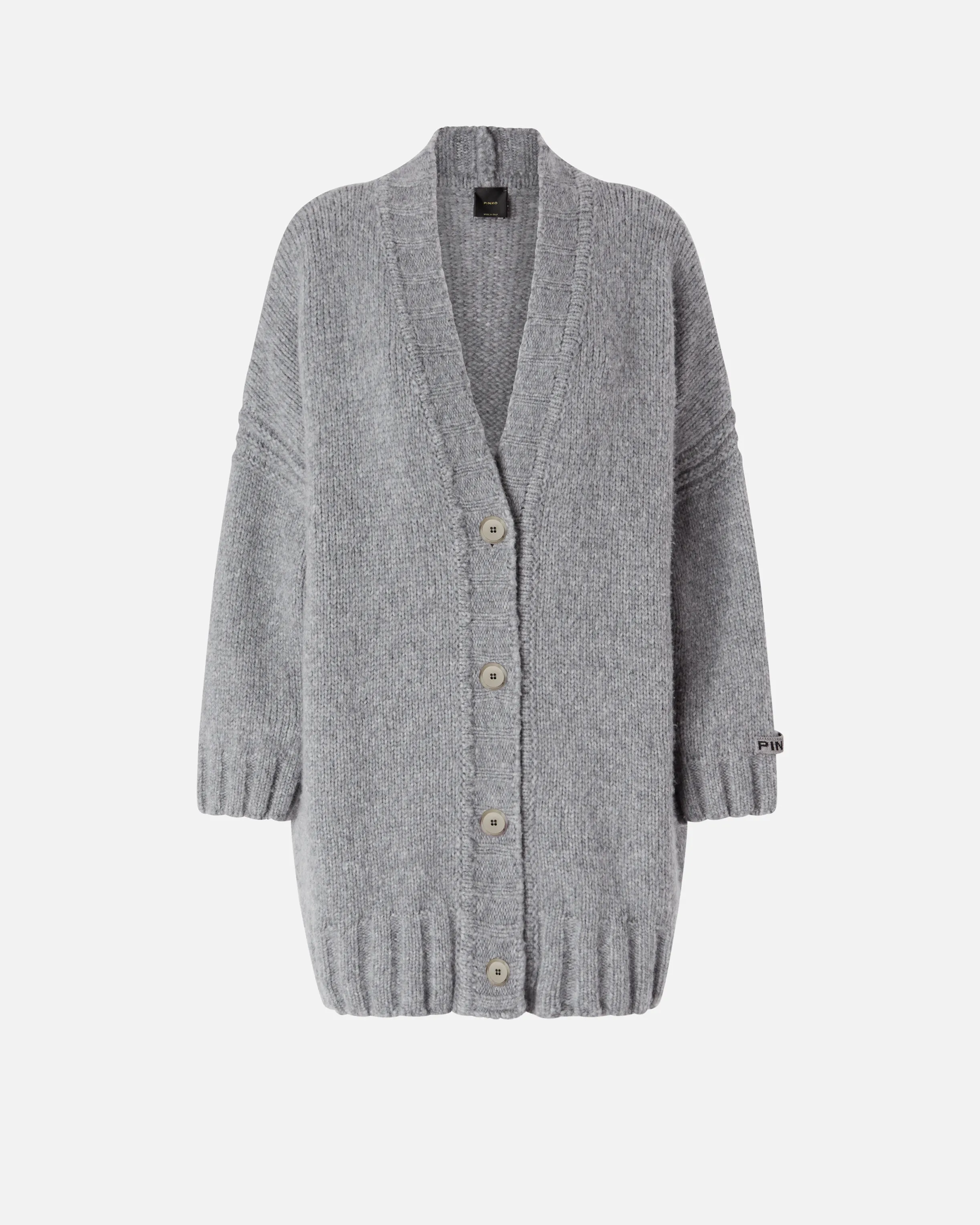  Cardigan oversize scollo a V e bottoni     