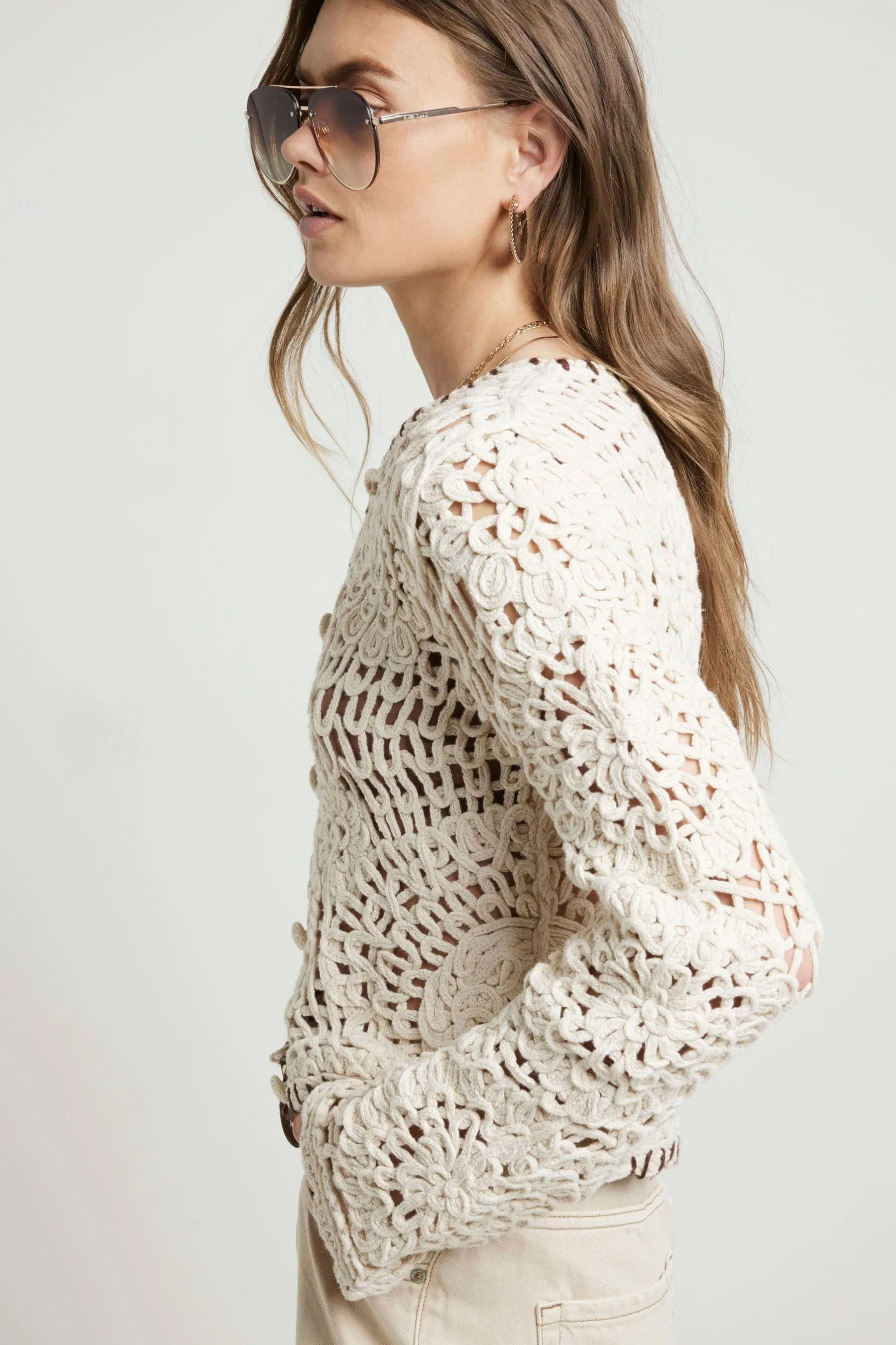 Cardigan River Island all'uncinetto